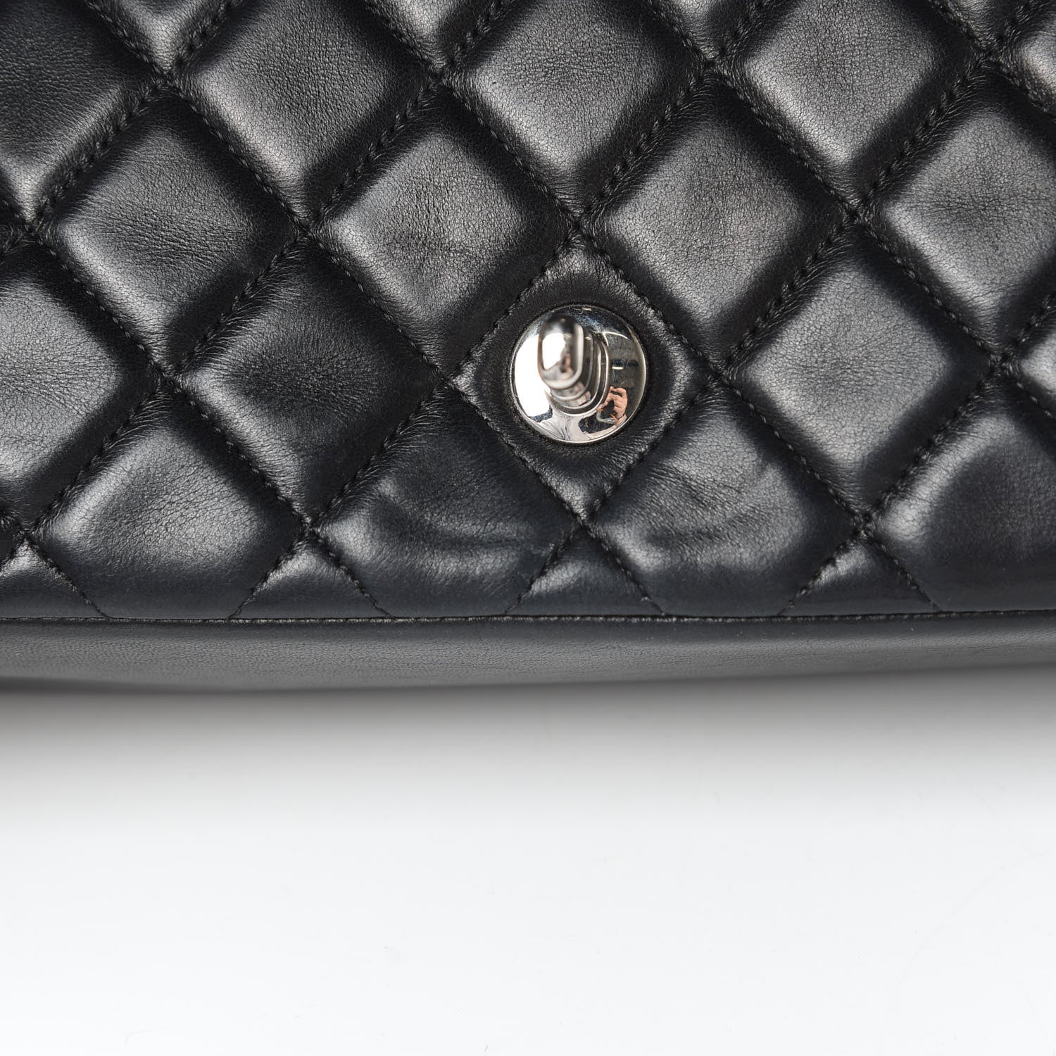 Chanel Lambskin Quilted Medium Single Flap Black 13 of 15