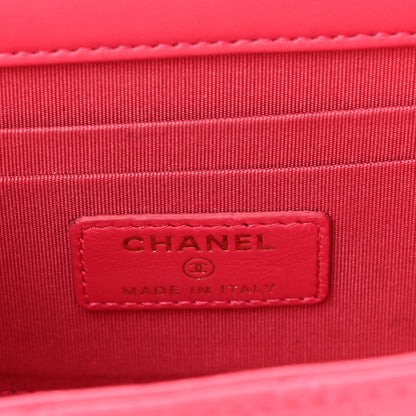 Chanel Lambskin Quilted Mini Trendy CC Clutch With Chain Dark Pink 6 of 10