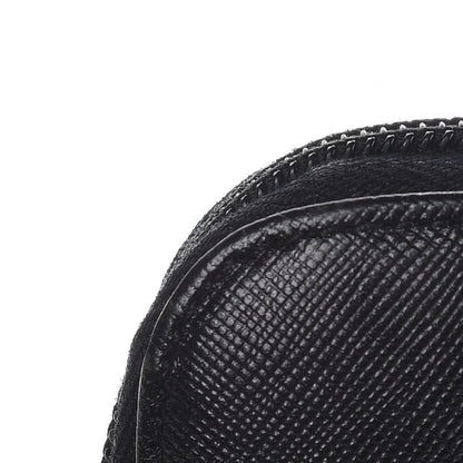 Prada Saffiano Zip Around Wallet Black 12 of 19