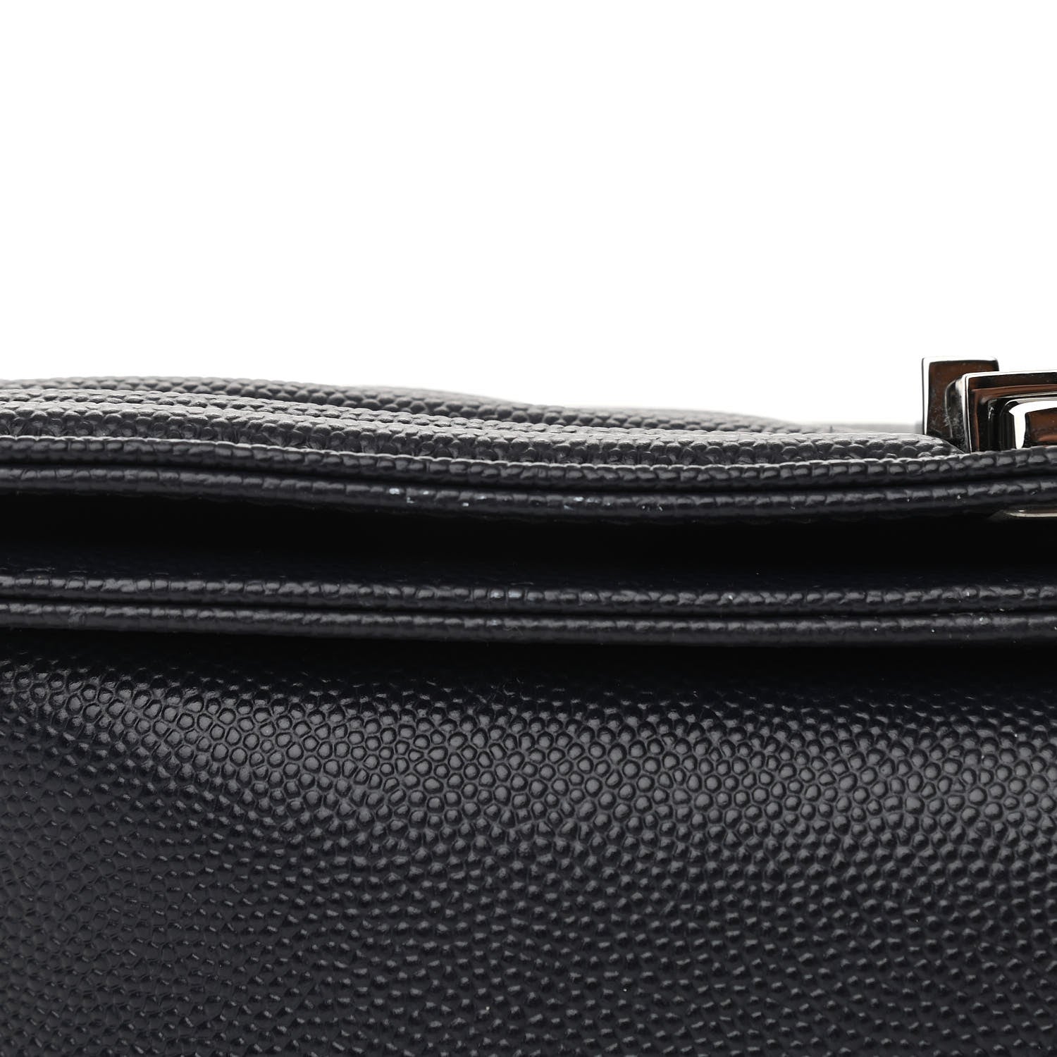 Chanel Caviar Chevron Quilted Medium Boy Flap Black 9 of 12