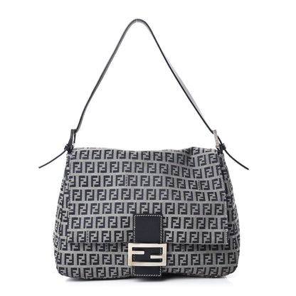 Fendi Zucchino Mama Baguette Navy 1 of 10