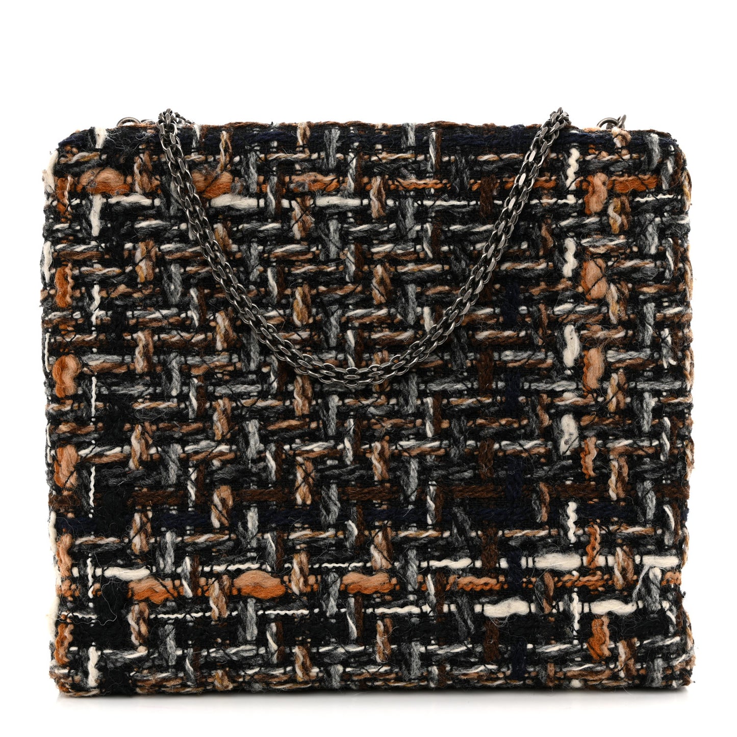 Tweed Kisslock Minaudiere Black Multicolor