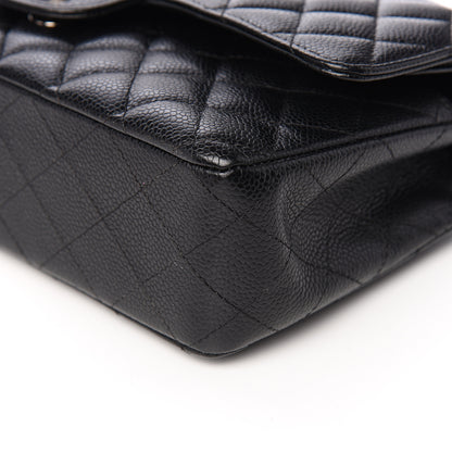 Chanel Caviar Quilted Medium Double Flap Black 9 of 12