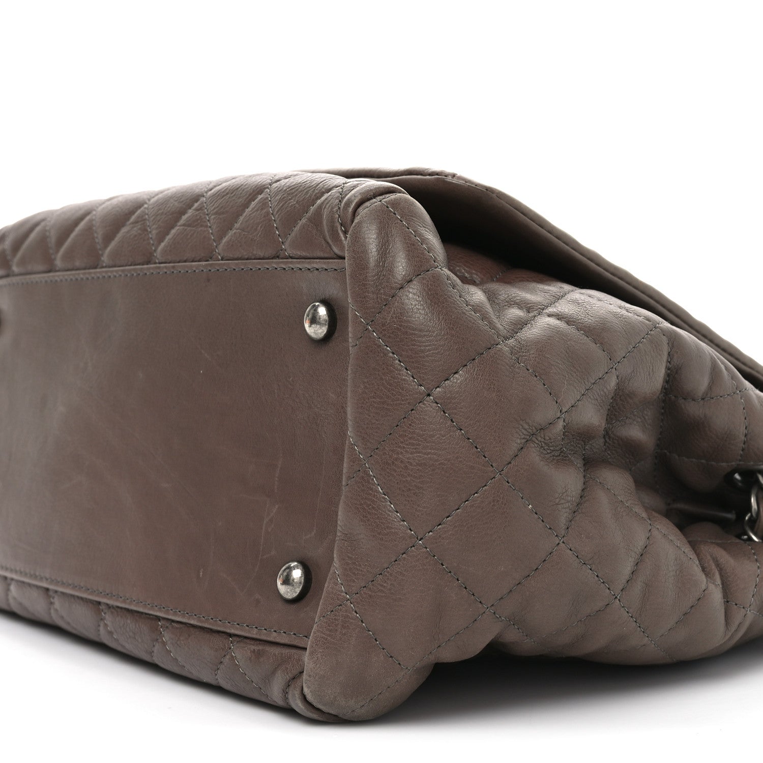 Chanel Calfskin Quilted Istanbul Accordion Flap Dark Grey 9 of 9