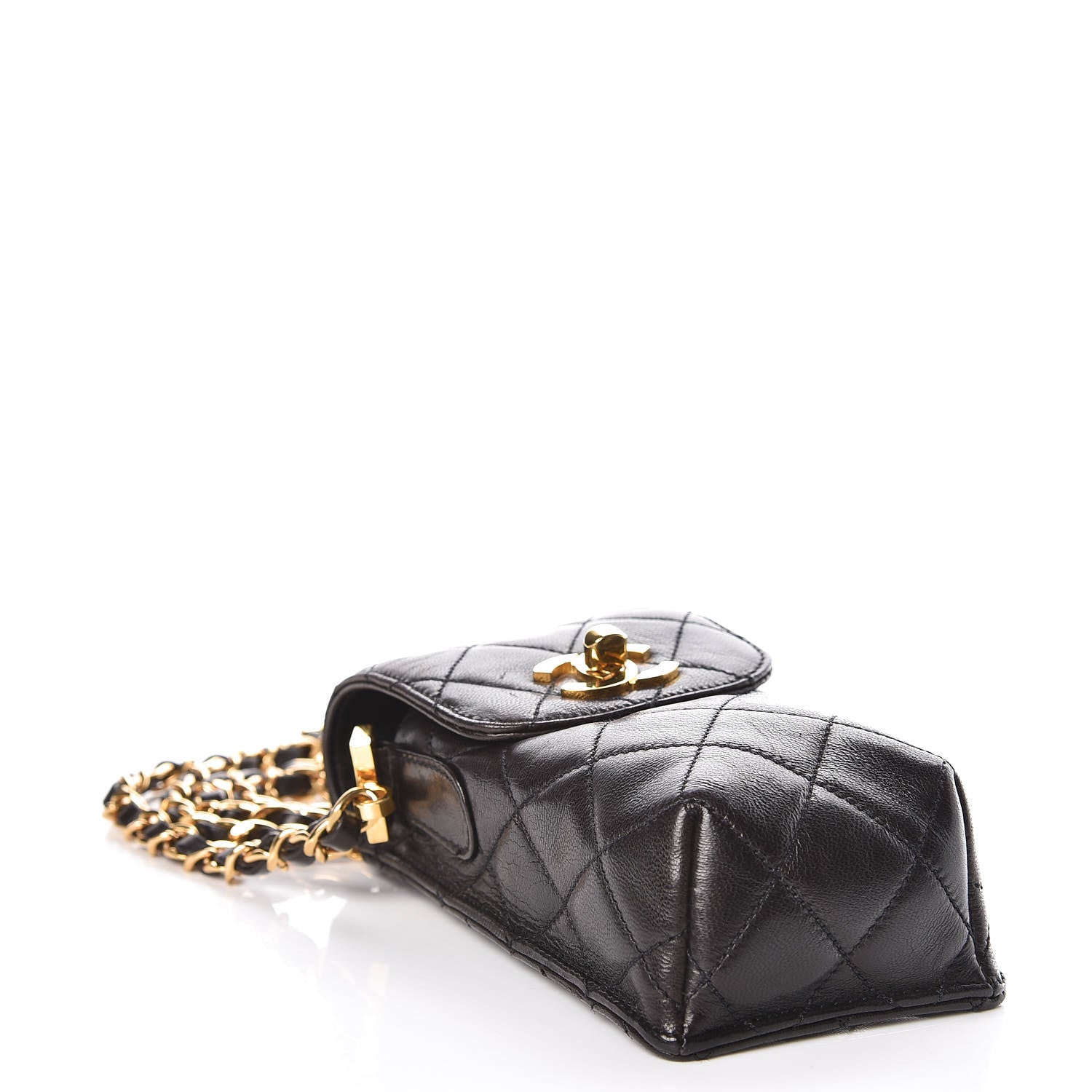 Chanel Lambskin Quilted Phone Holder Black 4 of 11