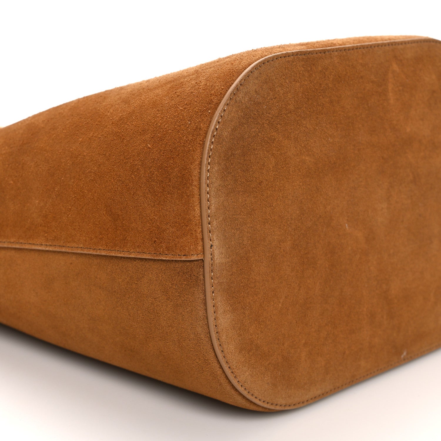 Celine Suede Shearling Triomphe Medium Louise Bag Tabaco Cream 11 of 13