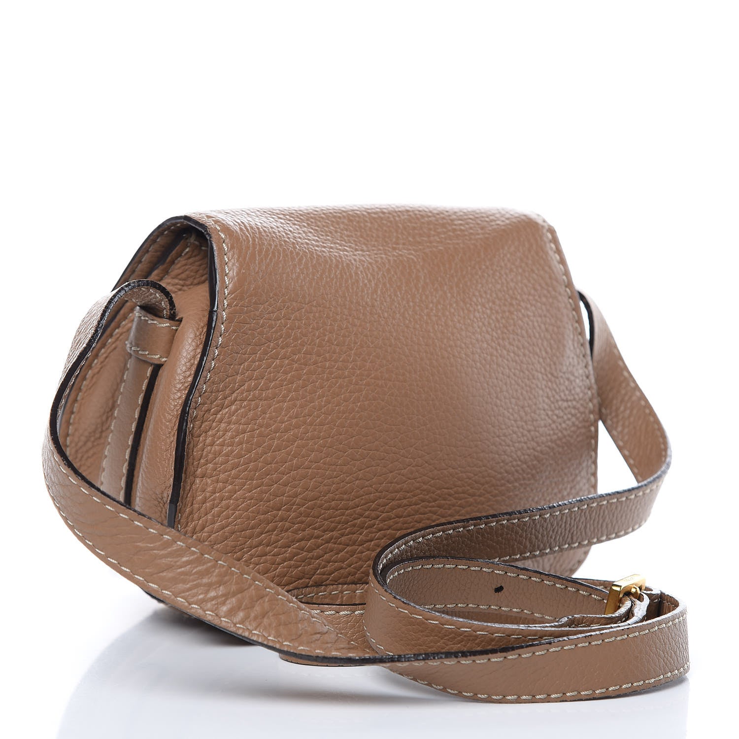 Chloe Calfskin Mini Marcie Round Crossbody Bag Tan 3 of 10