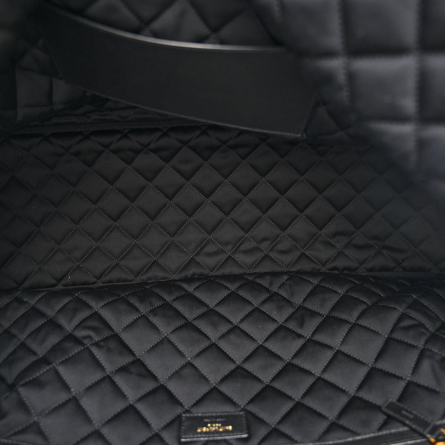 Saint Laurent Calfskin Quilted ES Giant Travel Bag Black 5 of 10