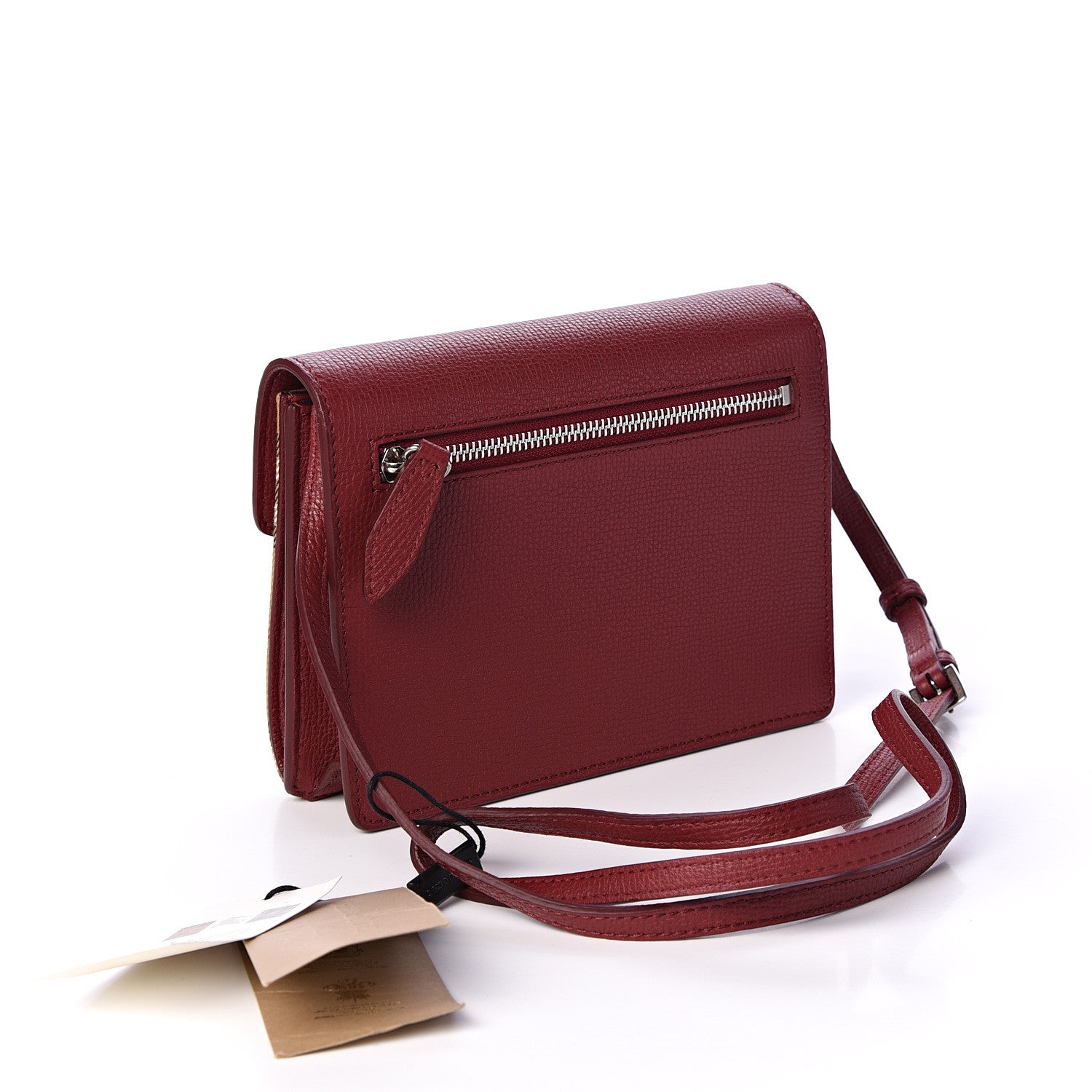 Burberry Derby Calfskin House Check Mini Macken Crossbody Bag Russet Red 2 of 10