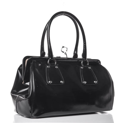 Prada Spazzolato Crystal Frame Bag Black 3 of 14