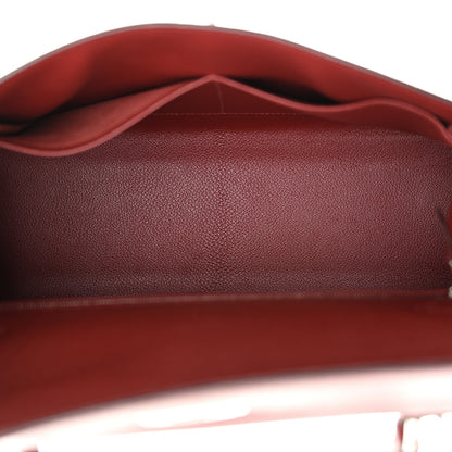 Hermes Chevre De Coromandel Kelly Sellier 32 Rouge H 5 of 12
