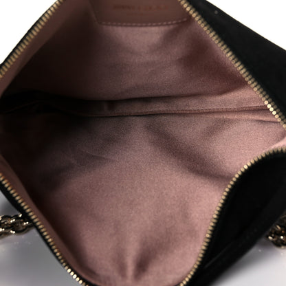 Jimmy Choo Shimmer Suede Callie Clutch Bag Black 7 of 9
