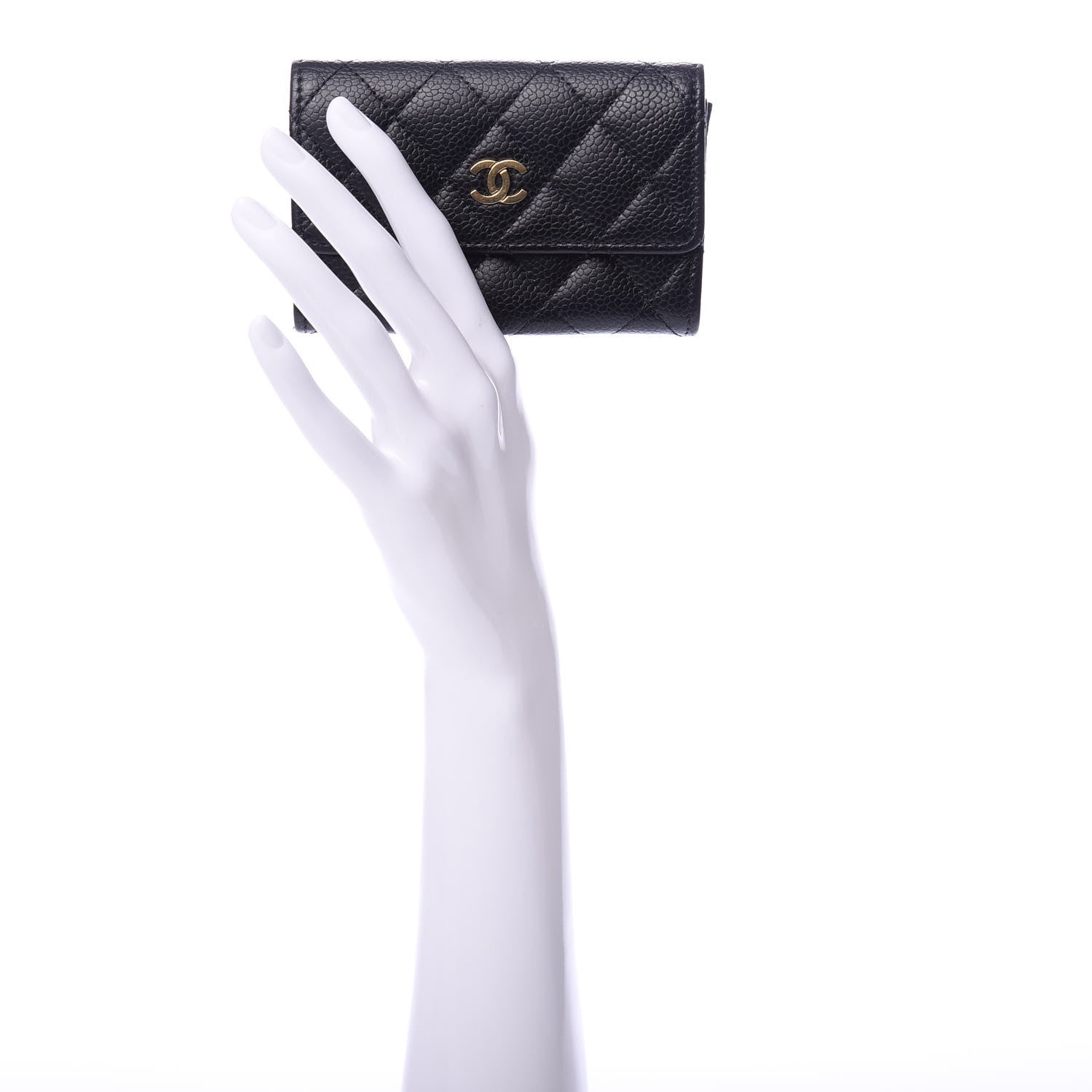 Chanel Caviar Quilted Flap Card Holder Black 2 of 8