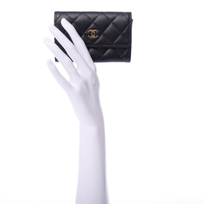 Chanel Caviar Quilted Flap Card Holder Black 2 of 8