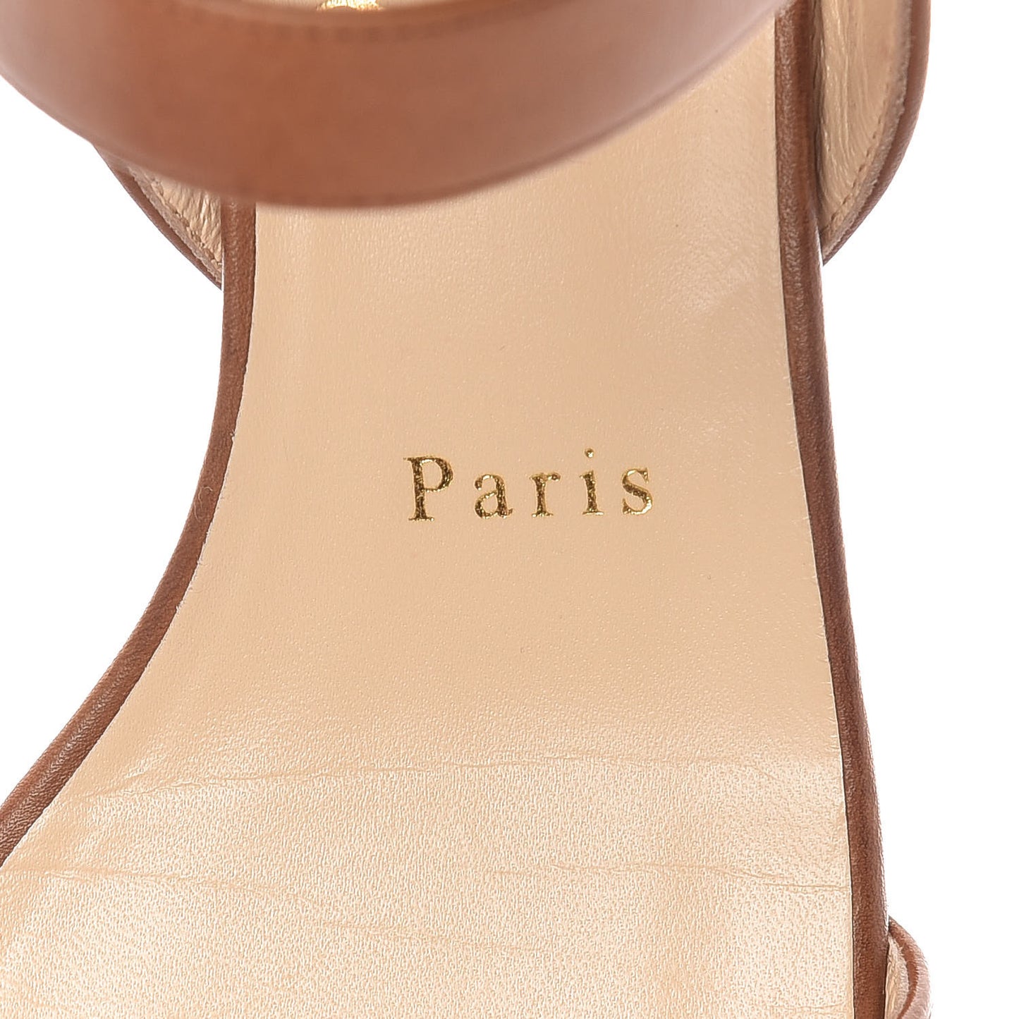 Calf Multipot 25 Block Heel Sandals 37.5 Cuoio