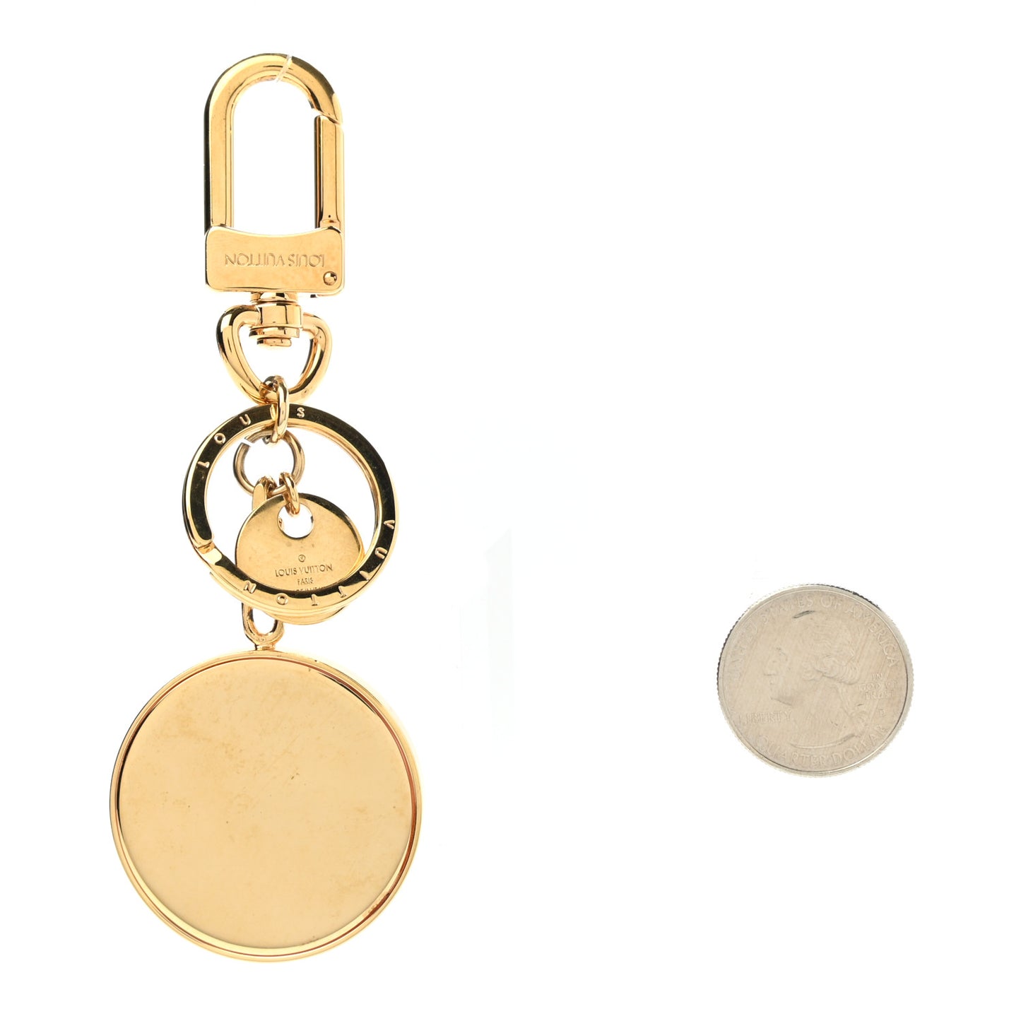 LV Circle Bag Charm Key Holder Pink