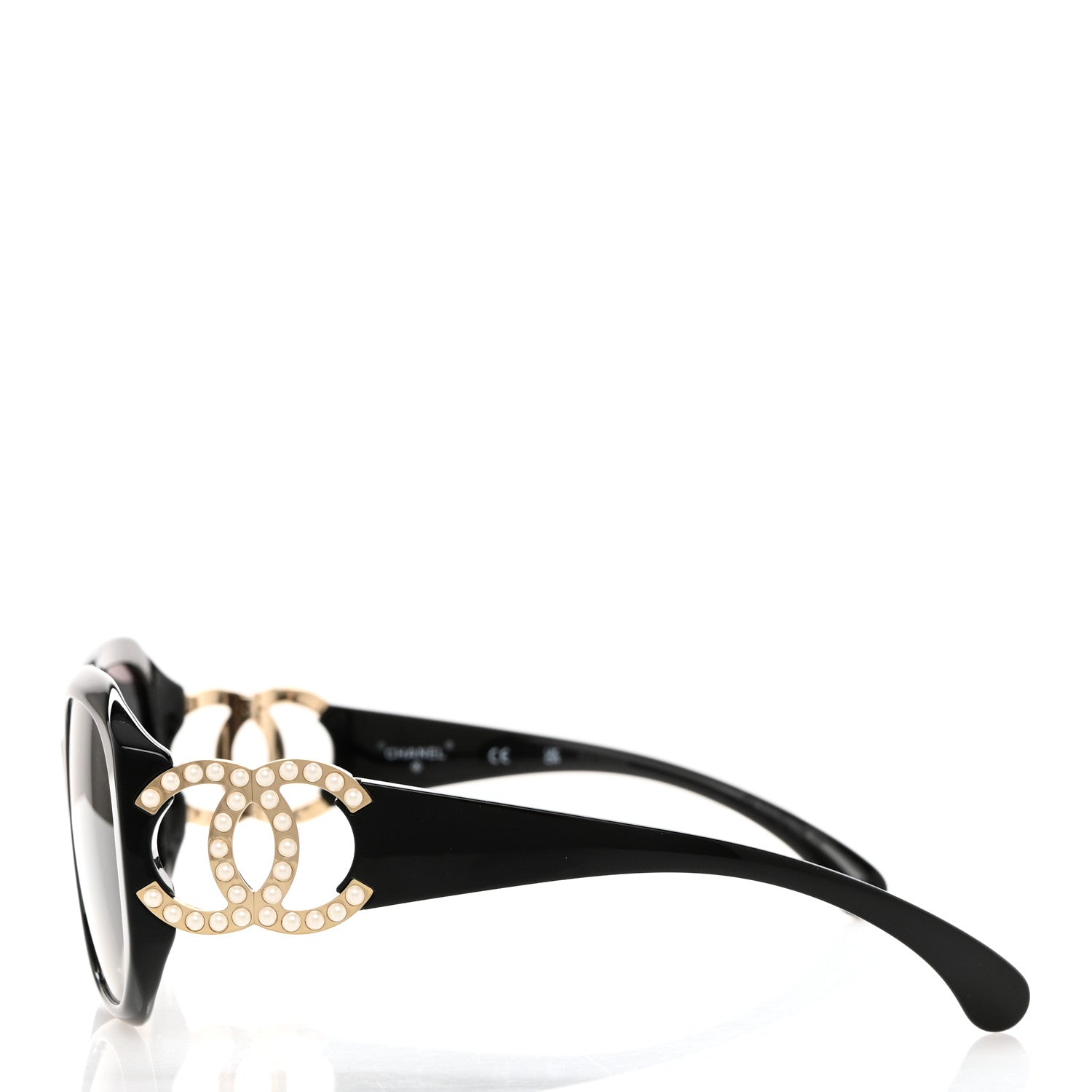 Chanel Acetate Pearl CC Square Sunglasses 71501-A Black 3 of 8