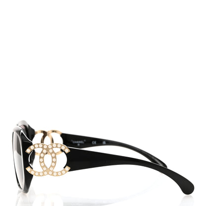 Chanel Acetate Pearl CC Square Sunglasses 71501-A Black 3 of 8