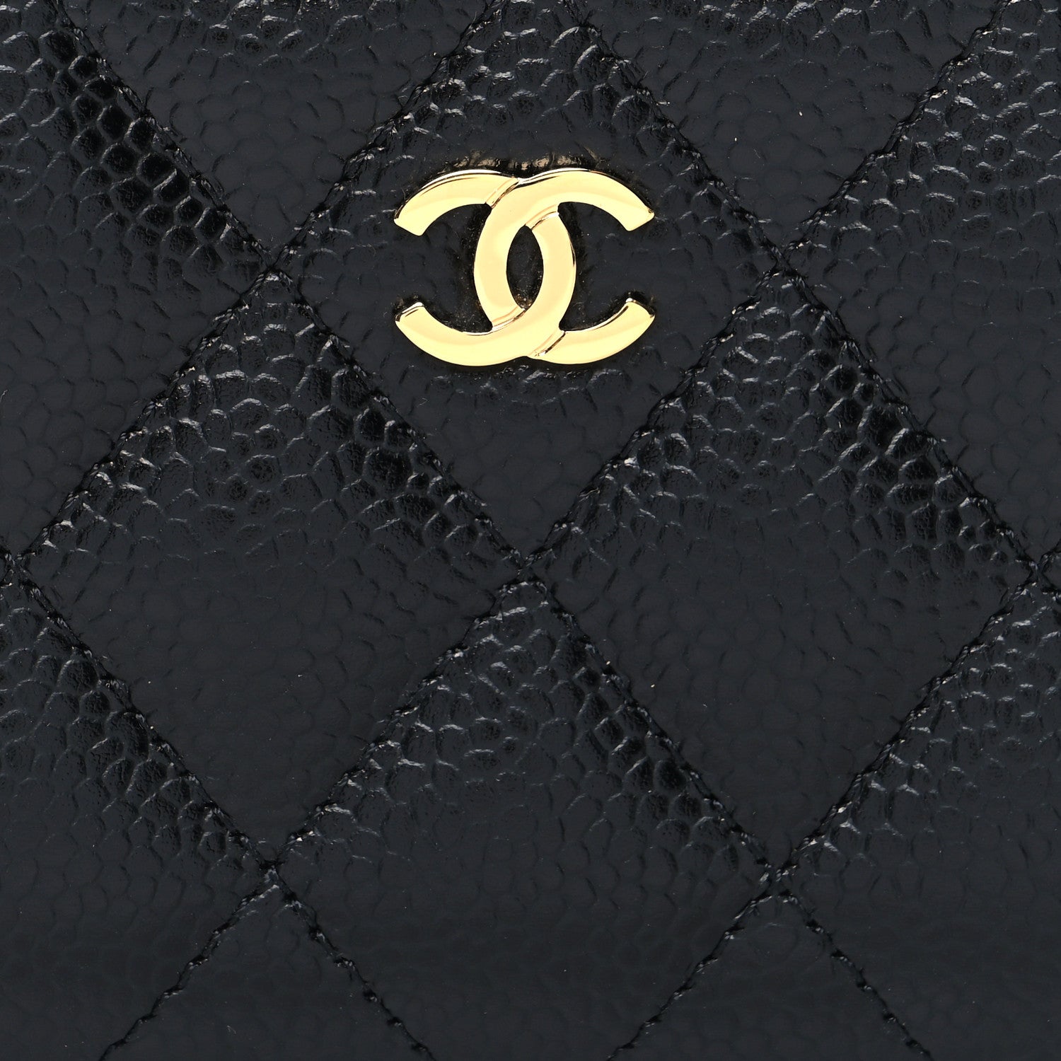 Chanel Caviar Quilted Zip Coin Purse Black 8 of 8