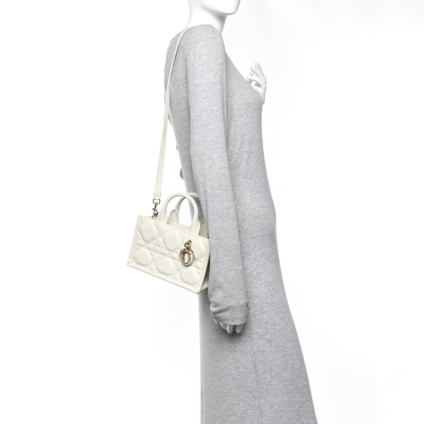 Calfskin Macrocannage Mini Book Tote Latte