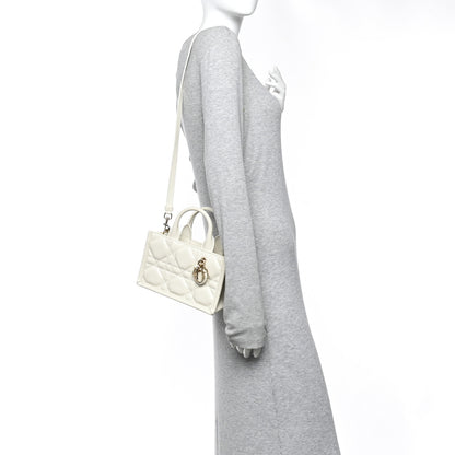 Christian Dior Calfskin Macrocannage Mini Book Tote Latte 2 of 11