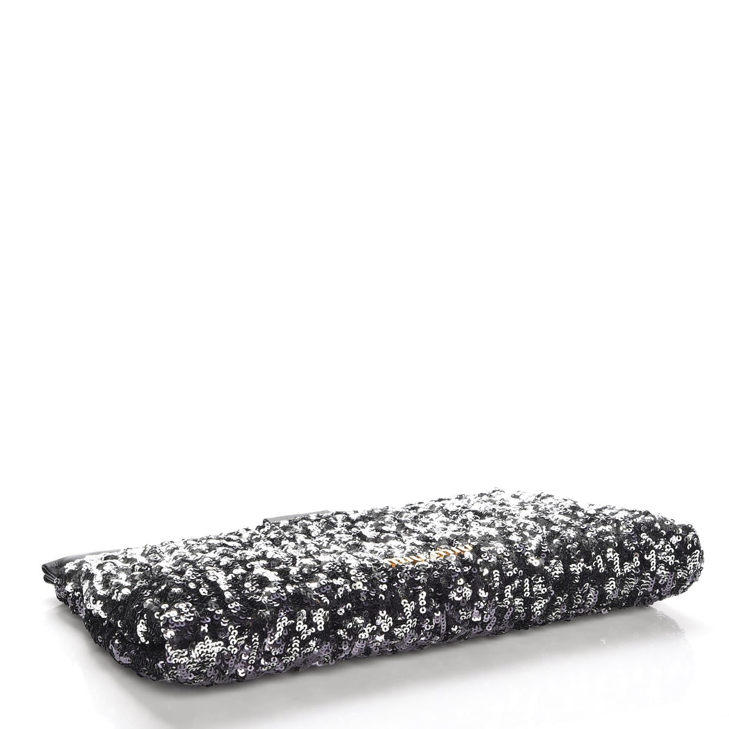Paillettes Cloquet Sequined Clutch Antracite