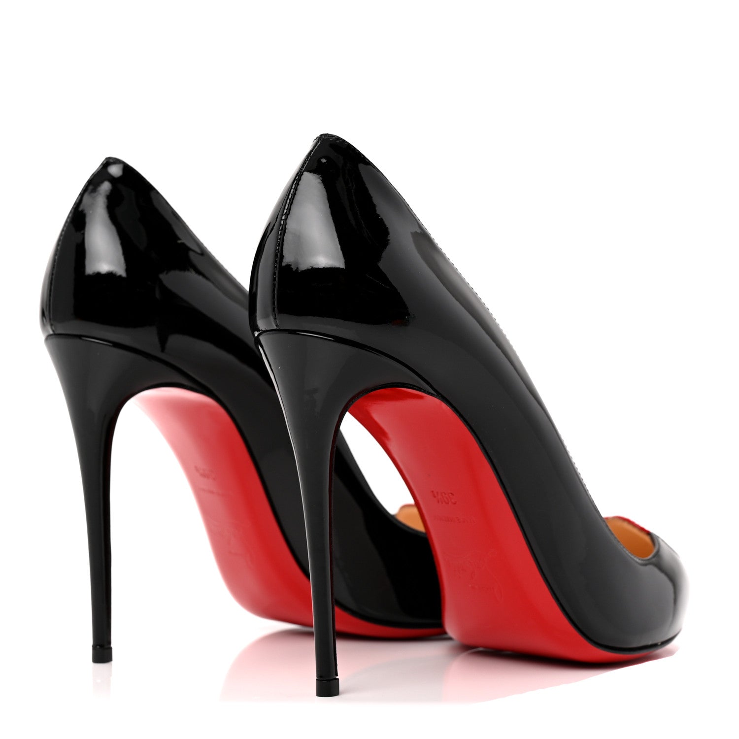 Christian Louboutin Patent Doracora 100 Pumps 39.5 Black Red 5 of 9