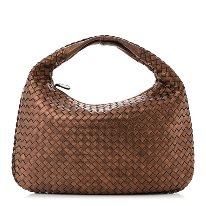 Bottega Veneta Metallic Nappa Intrecciato Medium Veneta Hobo Copper 1 of 10