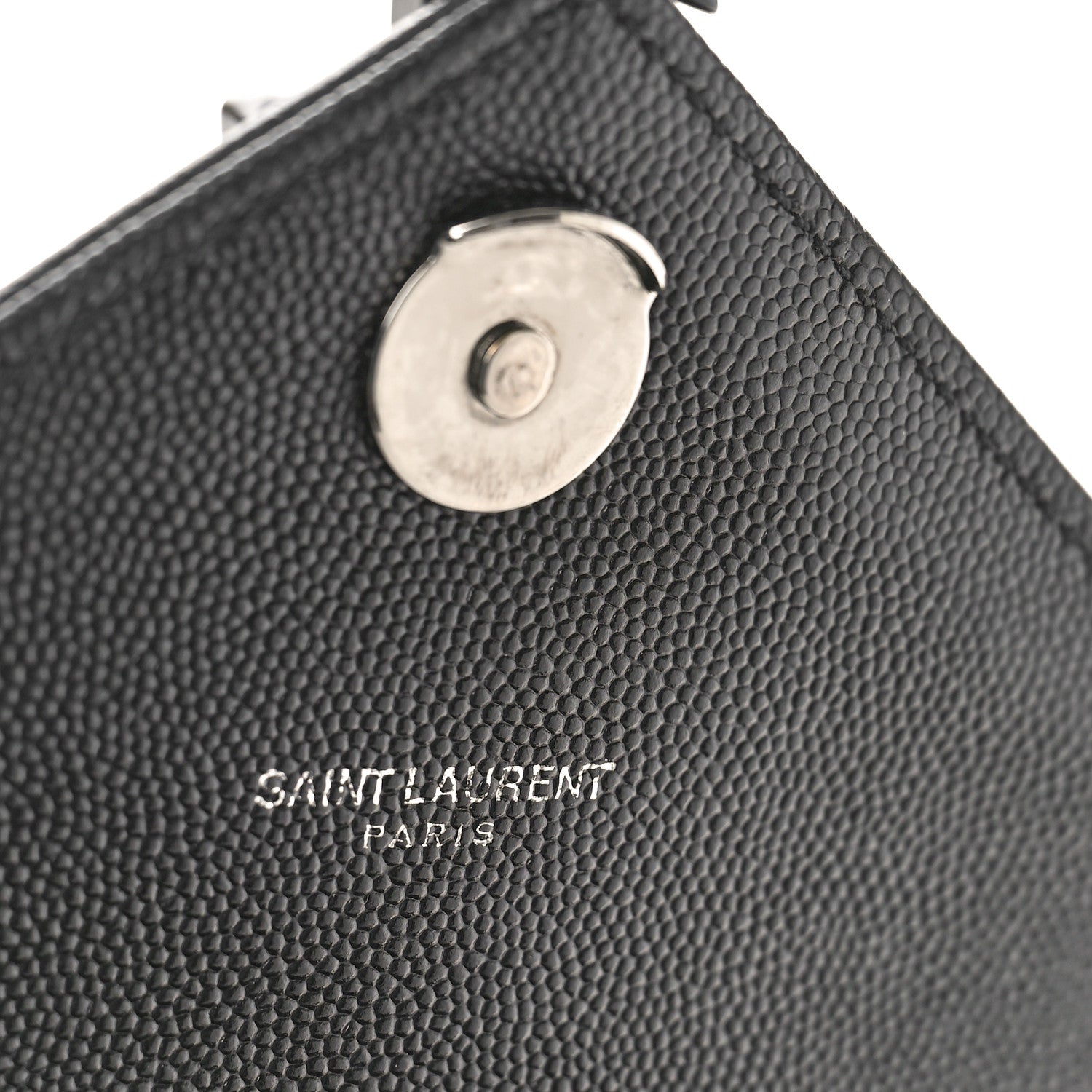 Saint Laurent Grain De Poudre Textured Mixed Matelasse Large Triquilt Monogram Monochrome Satchel Black 7 of 15