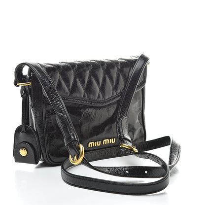 Miu Miu Vitello Lux Quilted Crossbody Black 3 of 12