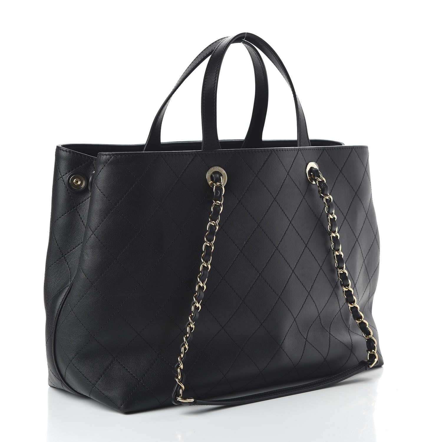 Chanel Calfskin Large Serial Shopper Tote Black 3 of 10