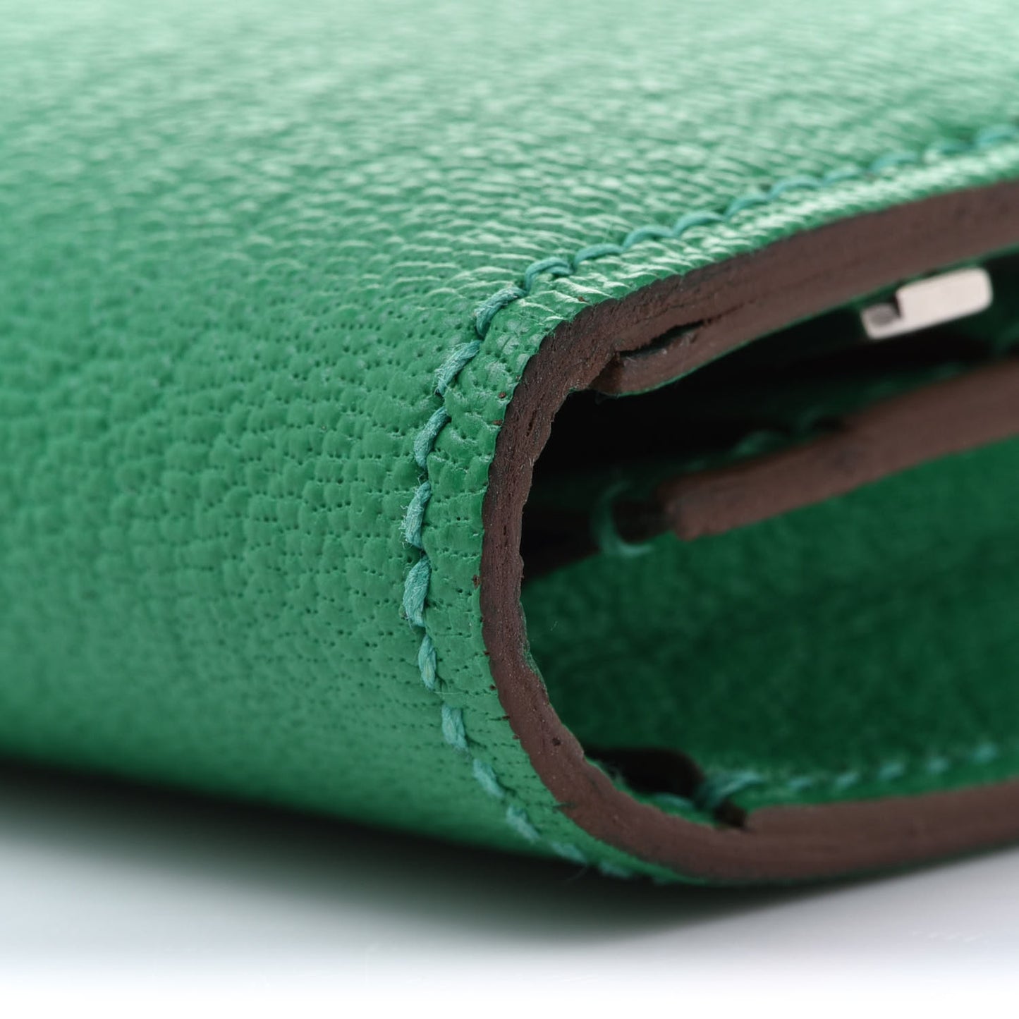 Chevre Mysore Bearn Gusset Wallet Menthe