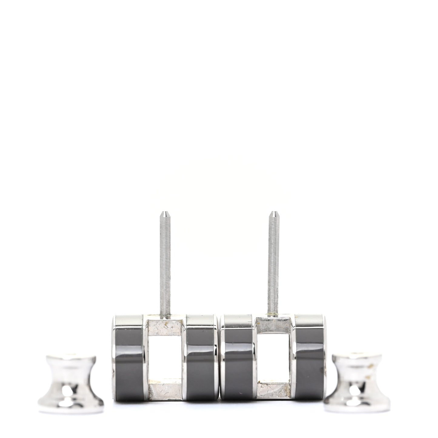 Palladium Lacquered Pop H Earrings Etain