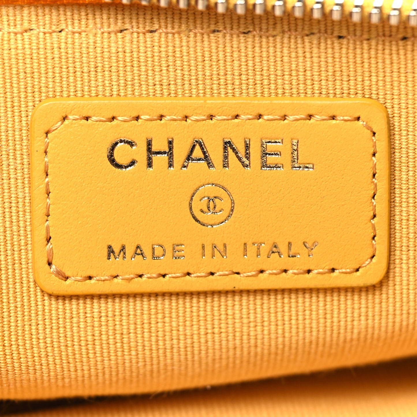 Caviar Quilted Zip Card Holder Wallet Yellow