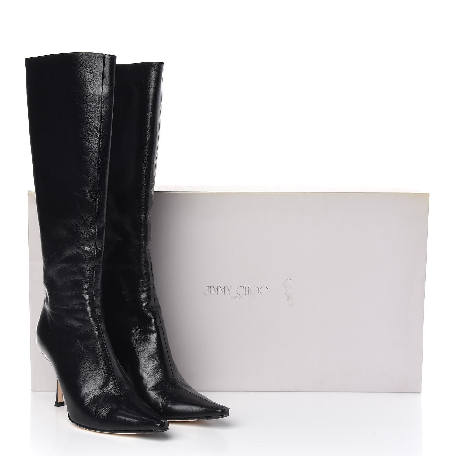 Jimmy Choo Kid Peony Knee Hight Boots 38.5 Black 11 of 11