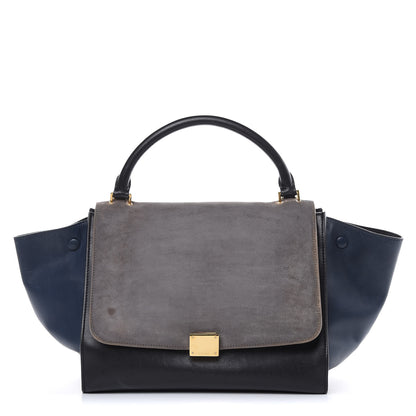 Celine Calfskin Suede Medium Tri-Color Trapeze Grey 1 of 27