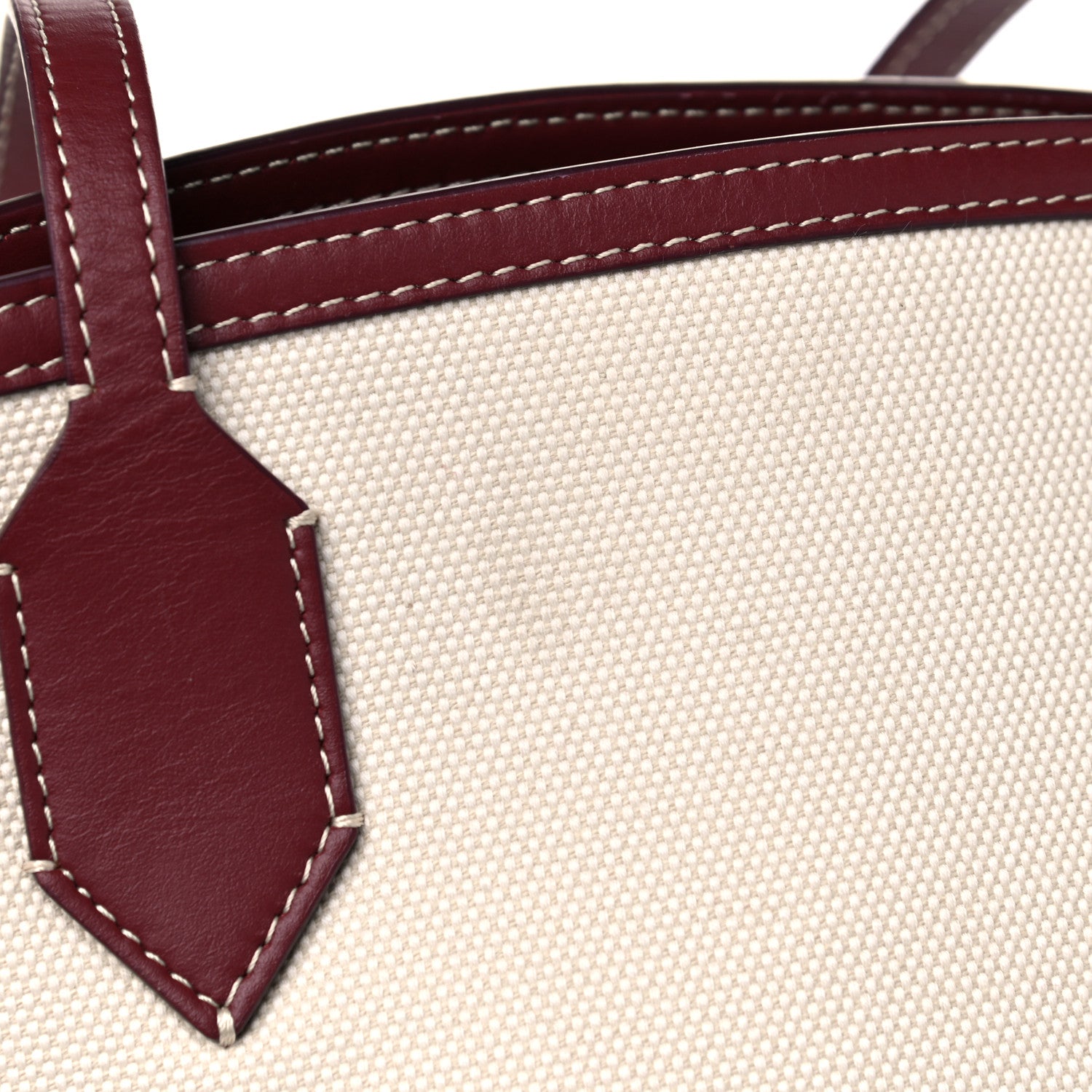 Burberry Cotton Canvas Calfskin Medium Society Tote Bag Natural 12 of 13
