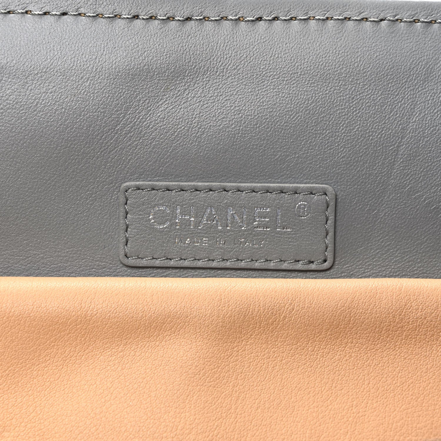 Chanel Calfskin Stitched Large Shopping Tote Beige 6 of 16