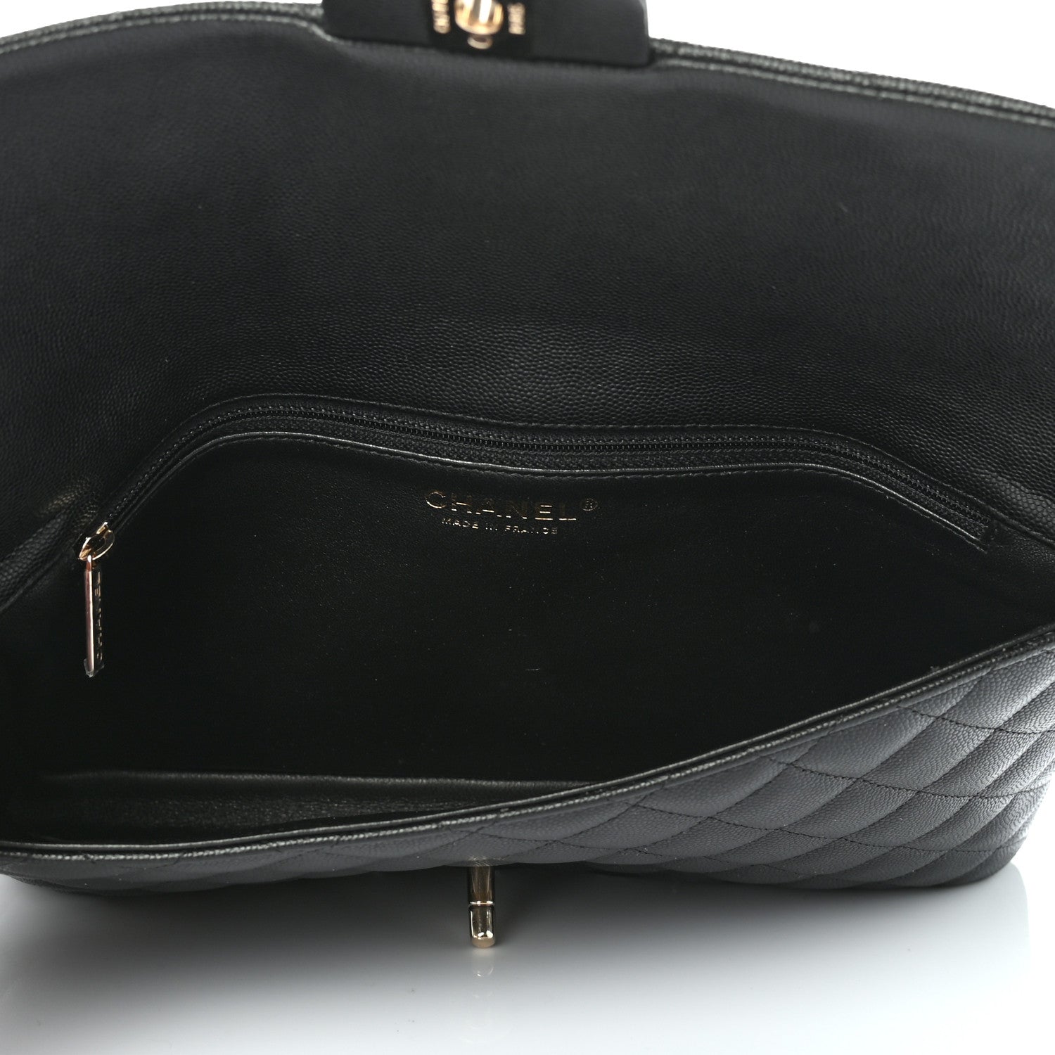 Chanel Caviar Quilted Flap Clutch Black 5 of 9