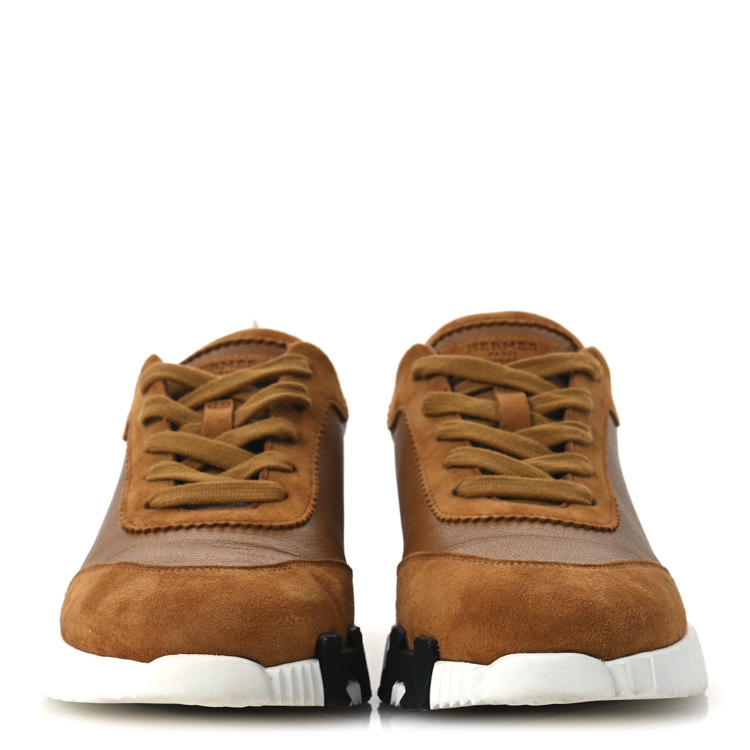 Hermes Sport Goatskin Suede Goatskin Womens Bouncing Sneakers 38.5 Naturel 3 of 11