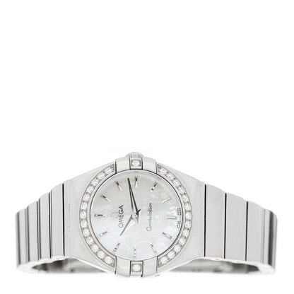 Omega Stainless Steel Diamond Bezel Mother of Pearl 24mm Constellation Quartz Watch 123.15.24.60.05.002 2 of 4