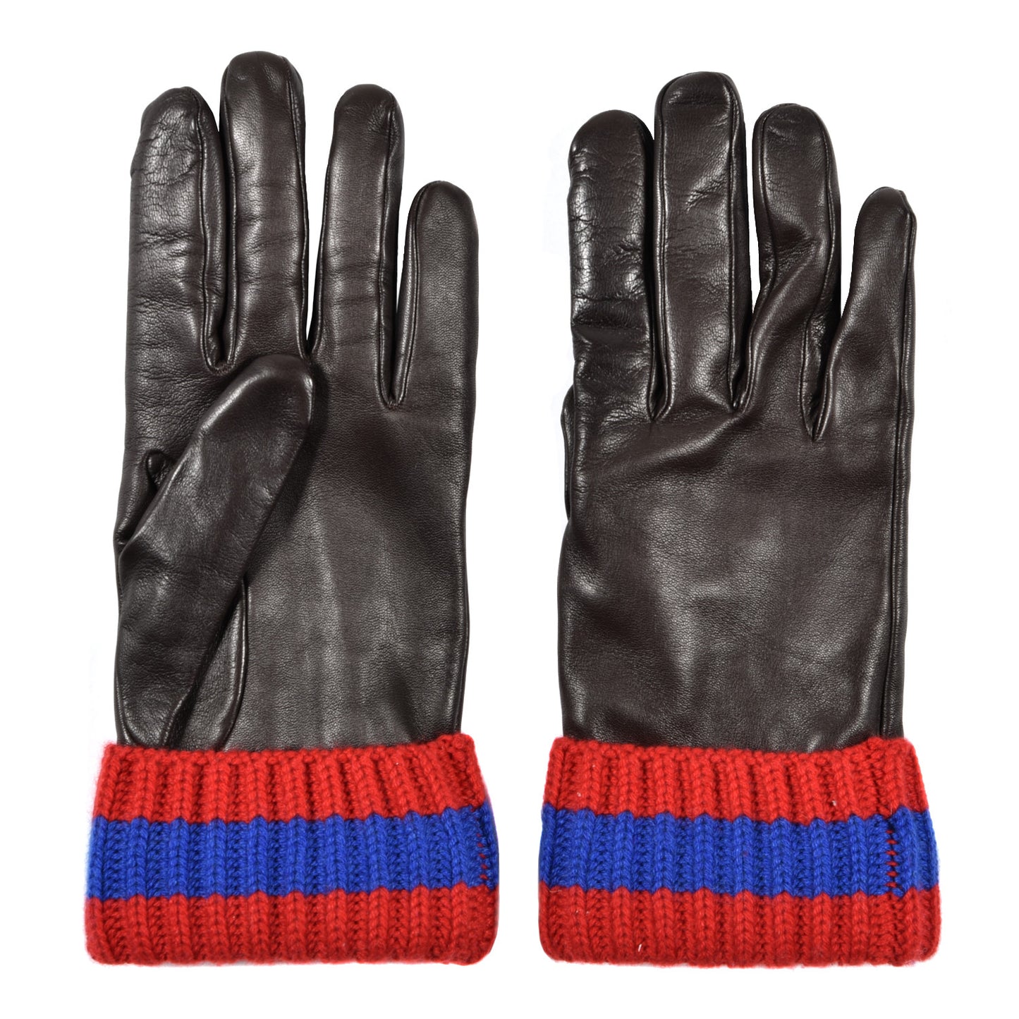 Nappa Cashmere Web Gloves L Dark Brown
