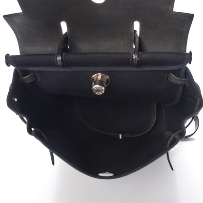 Hermes Toile Vache Calfskin Herbag 30 PM Backpack Black 7 of 15