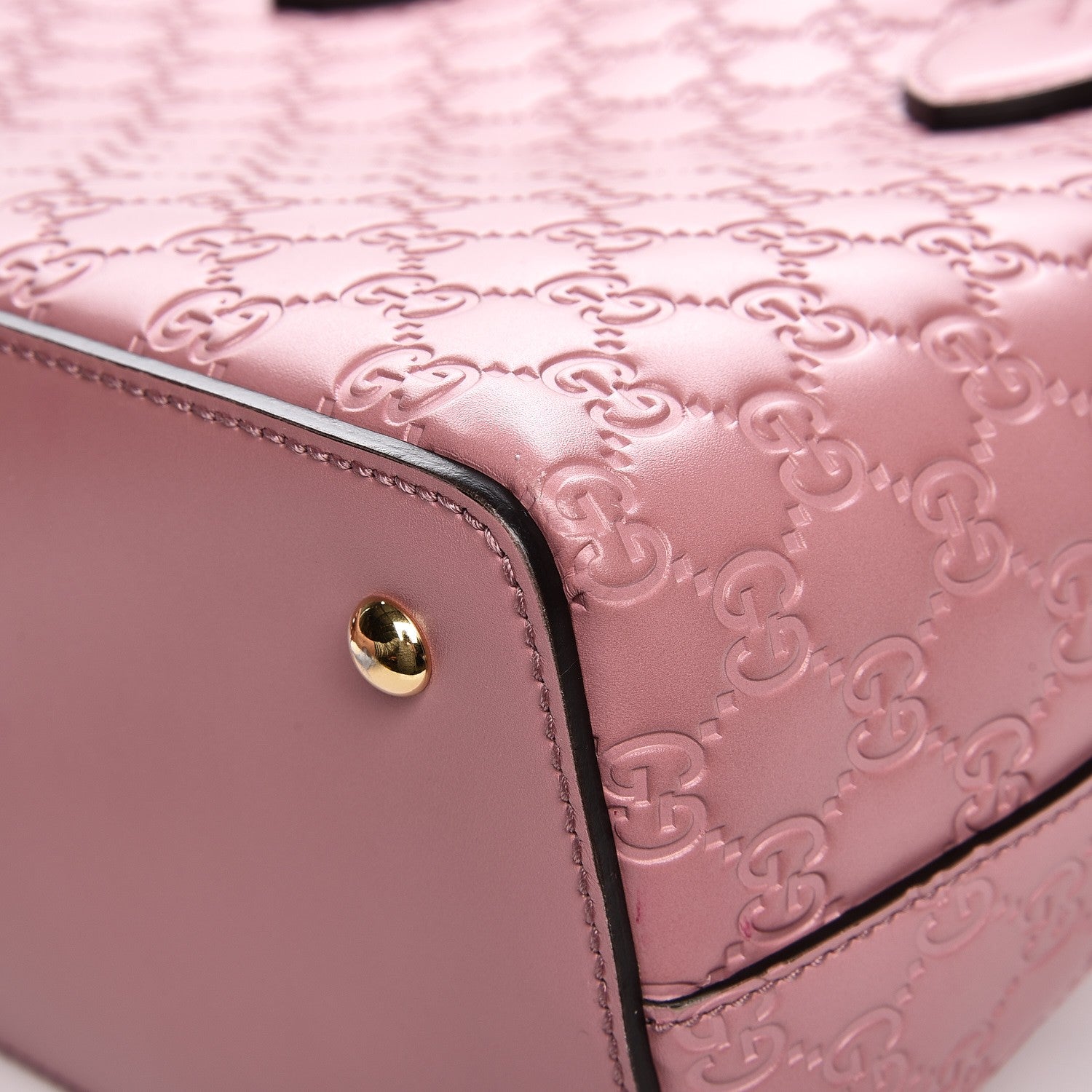 Gucci Guccissima Signature Linea A Foldover Tote Rose Baby Candy 12 of 12