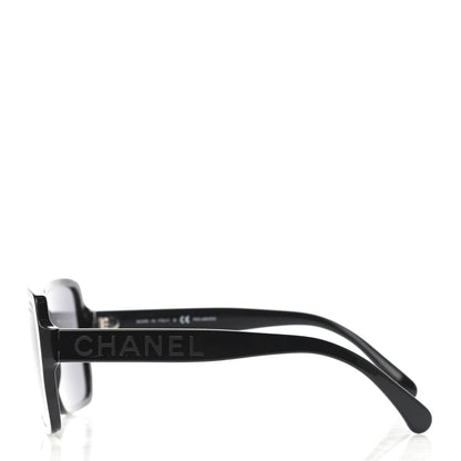 Chanel Acetate Polarized Square Sunglasses 5408 Black 2 of 4