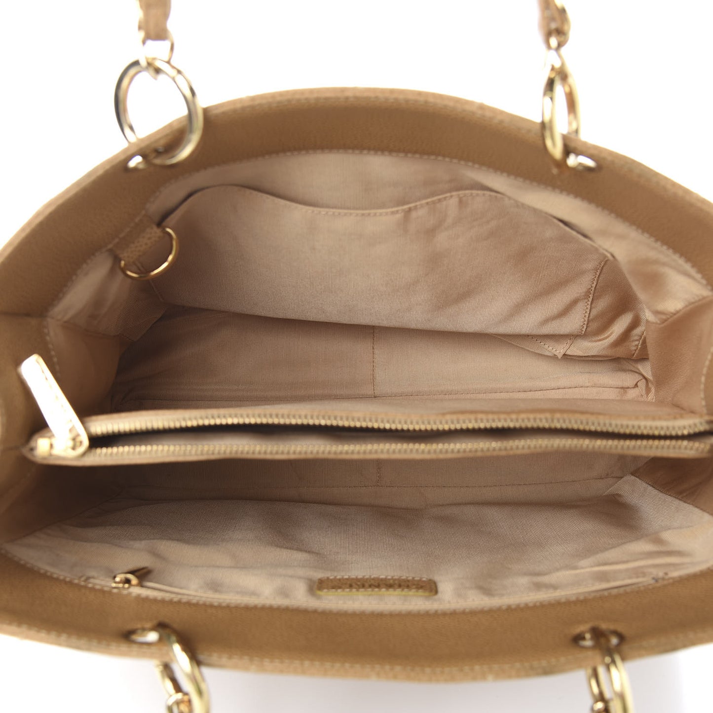 Caviar Quilted Grand Shopping Tote GST Beige