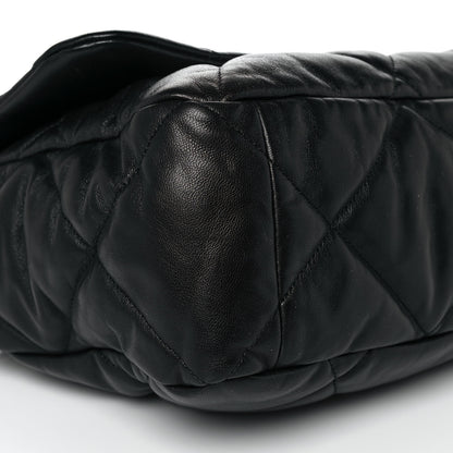 Chanel Goatskin Quilted Maxi Chanel 19 Flap Black 8 of 13