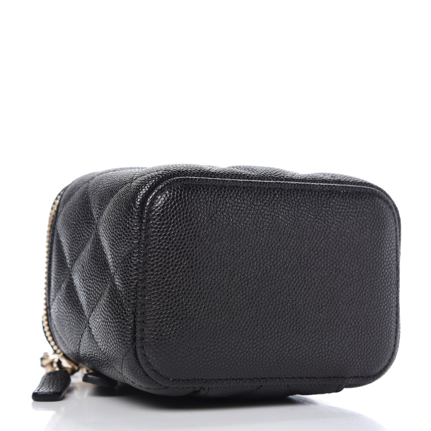 Chanel Caviar Quilted Mini Pearl On Top Vanity Case With Chain Black 4 of 10