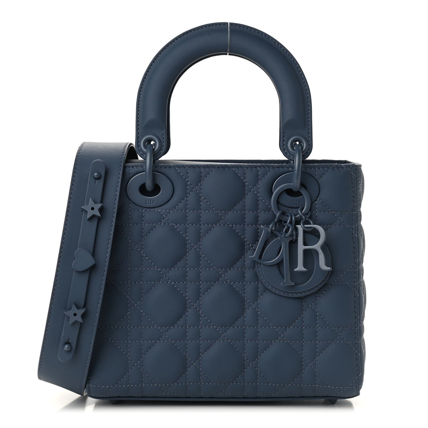 Christian Dior Ultra Matte Calfskin Cannage Small My ABCDior Lady Dior Dark Denim Blue 1 of 10