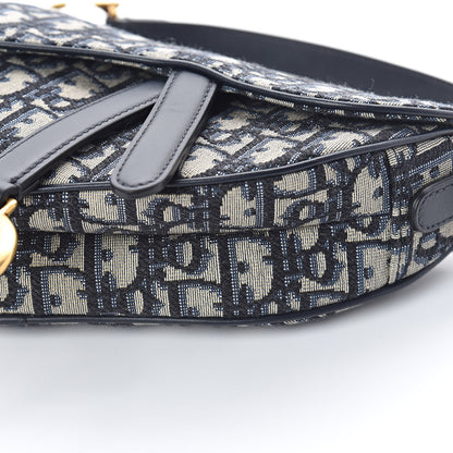 Christian Dior Oblique Mini Saddle Bag Blue 8 of 8